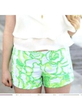 LILLY PULITZER Liza crochet trim Shorts Resort White/Heart Breakers 2